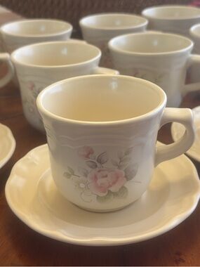 PFALTZGRAFF set of 12 cups and 12 saucers Tea Rose
